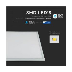 45W LED PANEL 60×60 MED SAMSUNG CHIP 3000K 5 ÅRS GARANTI