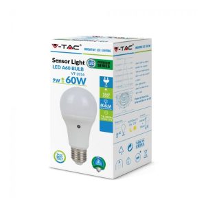 SENSOR LED LAMPA 9W 6000K E27 VT-2016