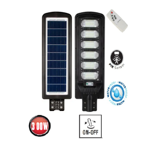 LED SOLCELL STRÅLKASTARE 300W MED PIR SNSOR 6400K IP65 GRAND-300