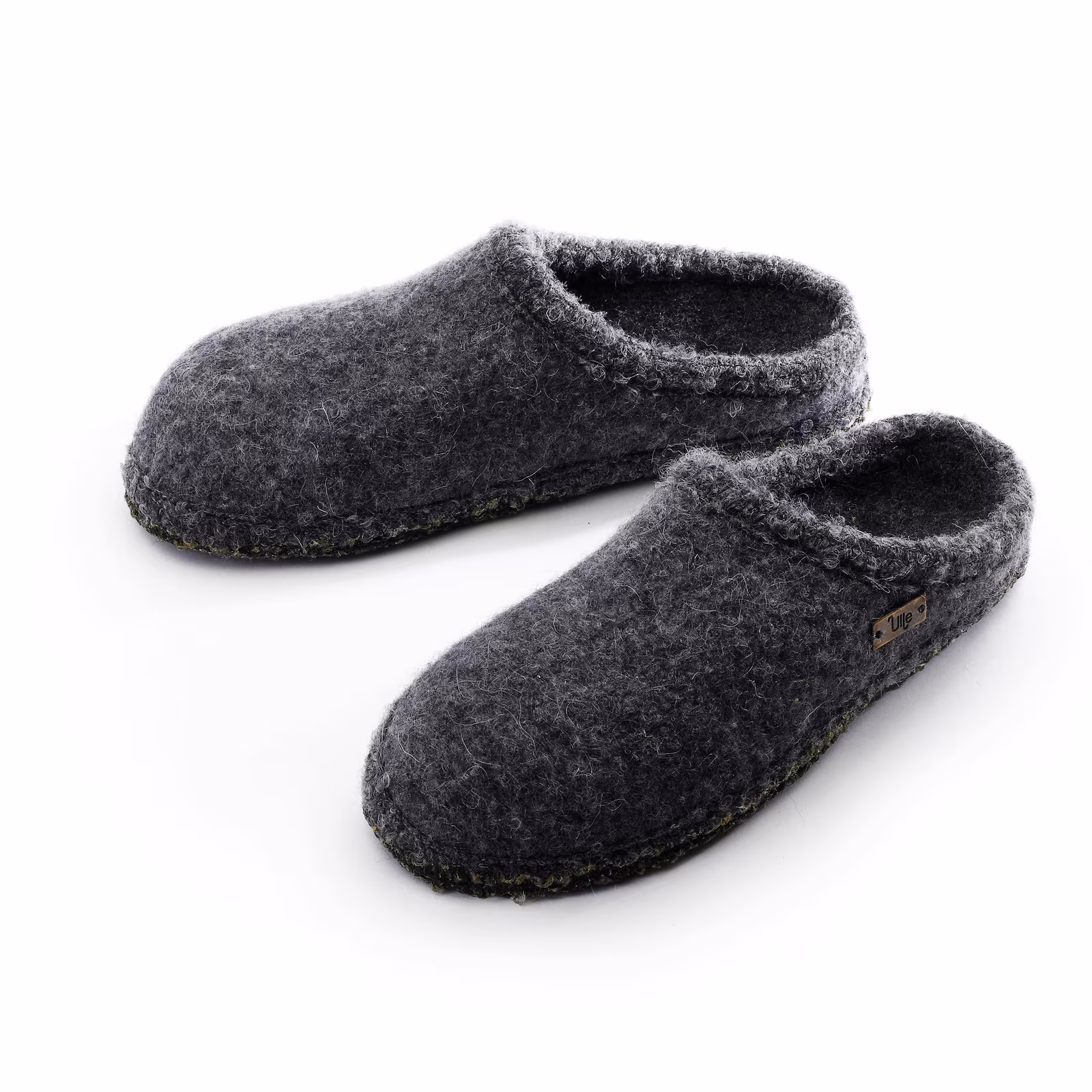 Ulltofflor Ulle Mohair Seamless dark grey