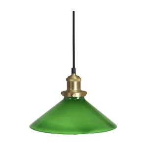 AUGUST fönsterlampa mässing/grön 25cm slät